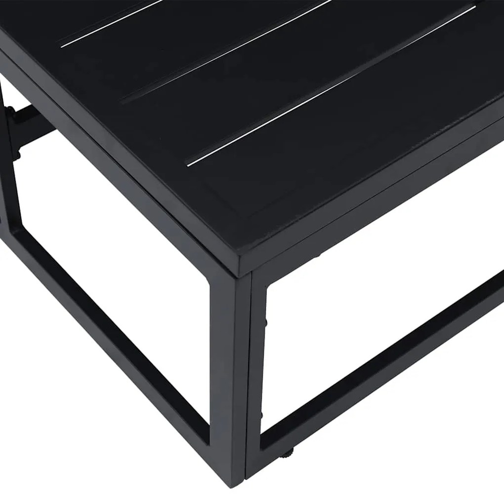 vidaXL Εξωτερικά Έπιπλα Μαύρο 70 x 71.5 x 32 εκ Μέταλλο