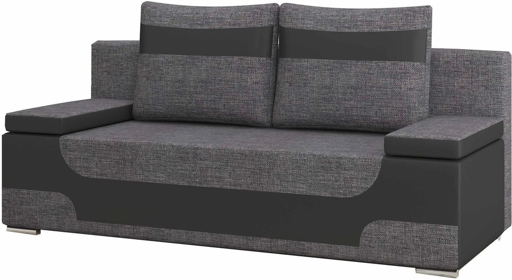 Καναπές - κρεβάτι Aria-Μαύρο - 200.00Χ92.00Χ90.00cm