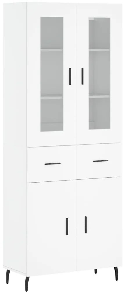 vidaXL Ντουλάπι Λευκό 69,5x34x180 εκ. από Επεξεργασμένο Ξύλο