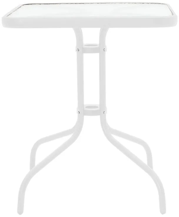 Σετ κήπου - Τραπεζαρία Watson - Obbi μέταλλο - γυαλί λευκό 70x70x70 εκ. 70x70x70 εκ.