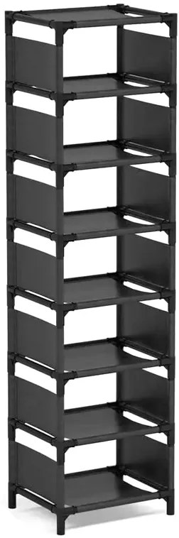 HOME USE υφασμάτινη παπουτσοθήκη HUH-0132, 7 θέσεων, 33x28x128cm, γκρι