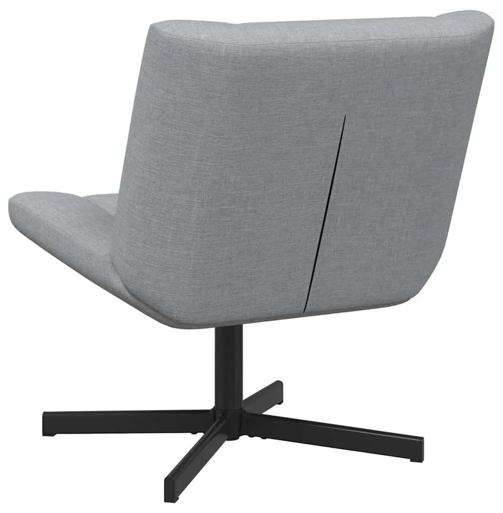 vidaXL Περιστρεφόμενη καρέκλα Ανοιχτό γκρι 63 x 75 x 76 εκ ύφασμα