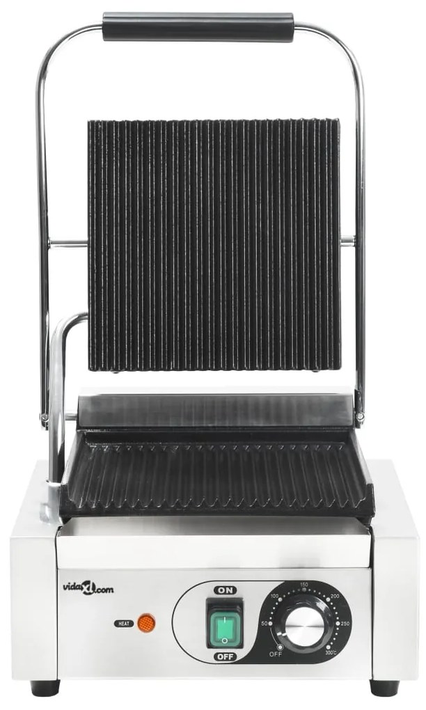 Τοστιέρα Ραβδωτή Panini 1800 W 31x30,5x20 εκ. Ανοξείδωτο Ατσάλι 50749