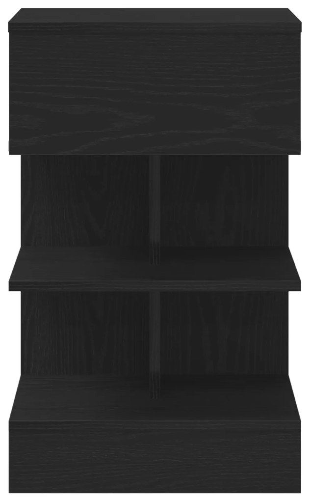 vidaXL Κομοδίνο Μαύρη Δρυς 40x35x65 εκ Επεξεργασμένο Ξύλο