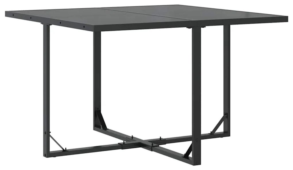 vidaXL Σέτ φαγητού για κήπο 9 pcs Μαύρο Ατσάλι