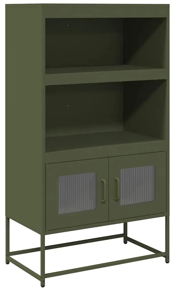 vidaXL Highboard Ελαιοπράσινο 68x39x123 cm Ατσάλι