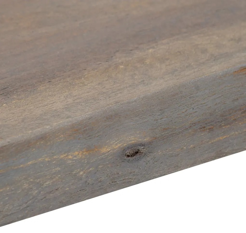 vidaXL Τραπέζι Κονσόλα Γκρι 115x35x76 εκ. Μασίφ Ξύλο Ακακίας / Σίδηρο