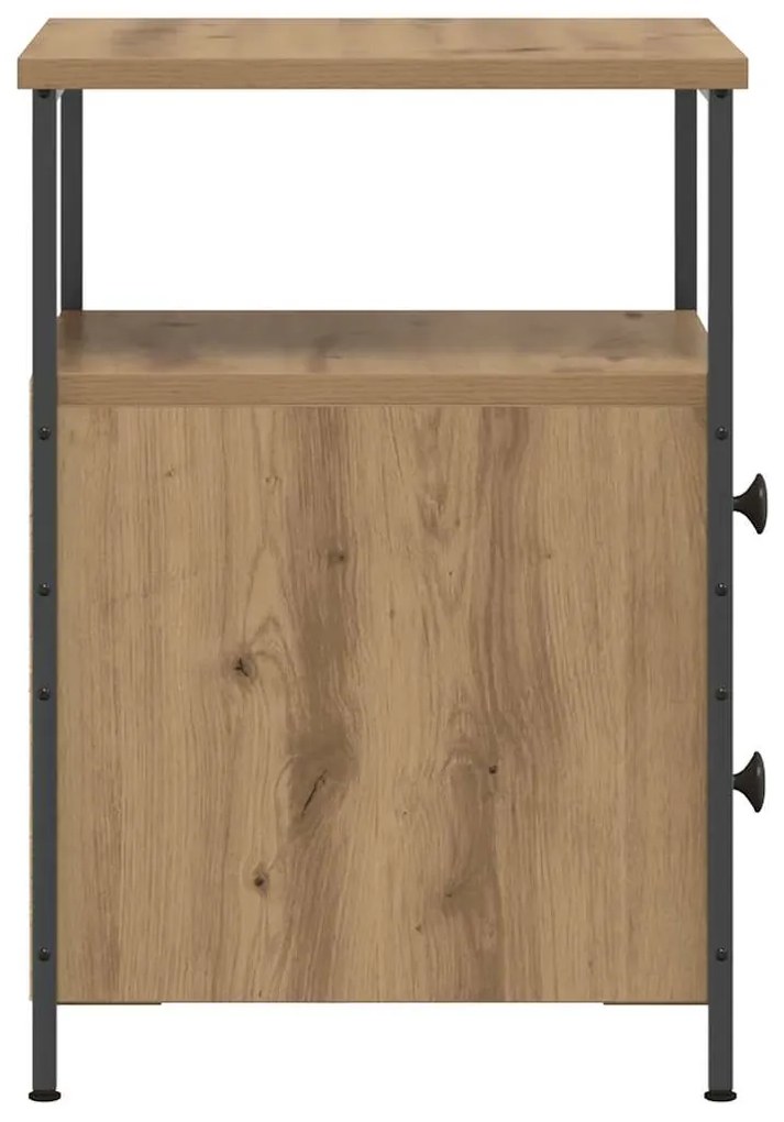 vidaXL Κομοδίνο τεχνίτης Δρυς 34x35,5x50 εκ. από Επεξεργασμένο Ξύλο