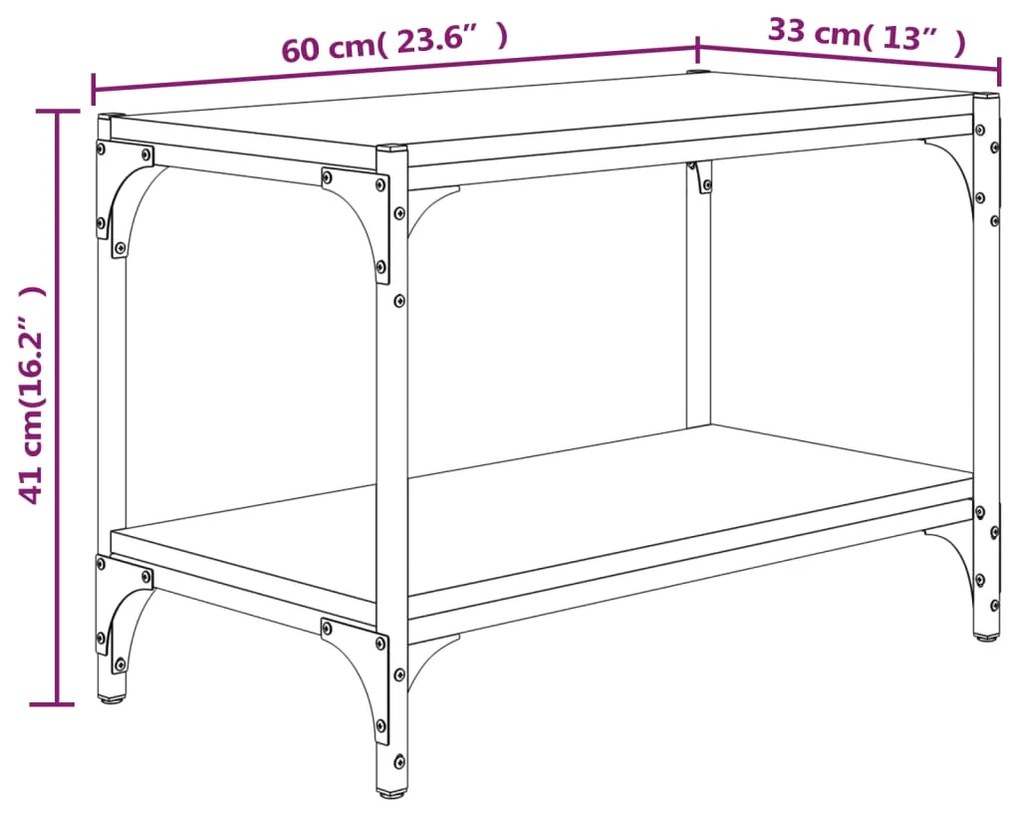 ΈΠΙΠΛΟ ΤΗΛΕΟΡΑΣΗΣ ΓΚΡΙ SONOMA 60X33X41 ΕΚ. ΕΠΕΞ. ΞΥΛΟ &amp; ΑΤΣΑΛΙ 819320