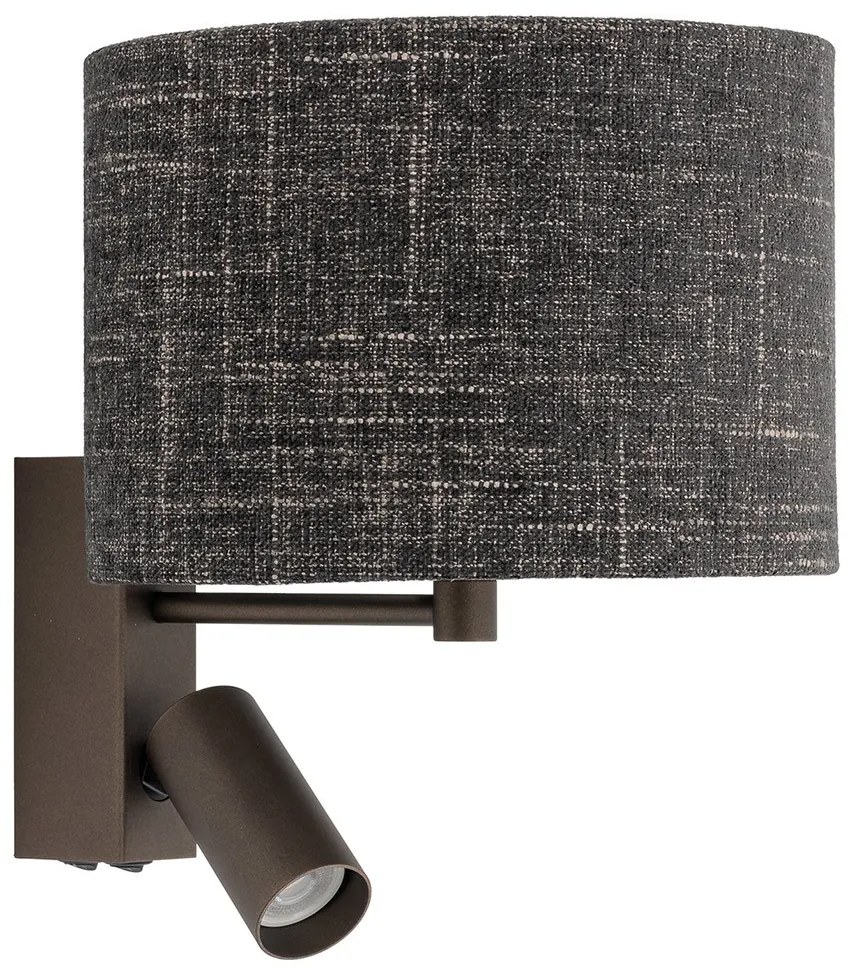 Φωτιστικό Τοίχου Amarela A 11661 23x25.5-30cm 10W Led, 10W Gu10/Led Choco-Black Nowodvorski