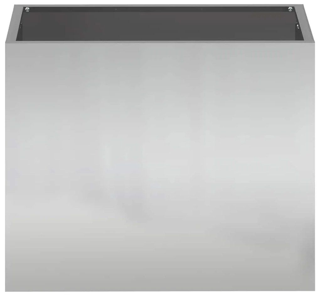 vidaXL Γλάστρα Κήπου Ασημί 50 x 32 x 40 εκ. Γαλβανισμένος χάλυβας