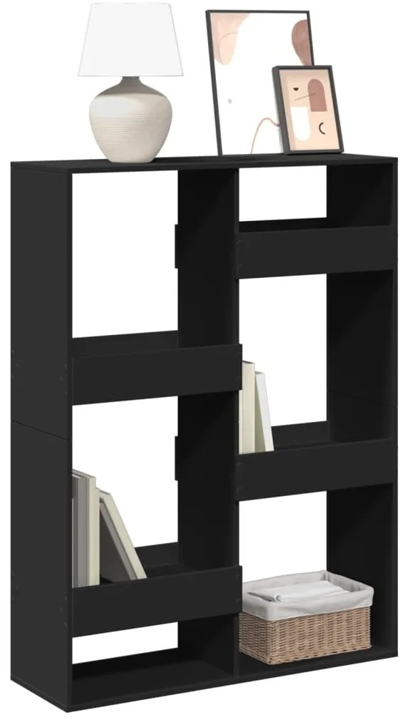 vidaXL Βιβλιοθήκη Μαύρη 100x33x135 εκ. από Επεξεργασμένο Ξύλο