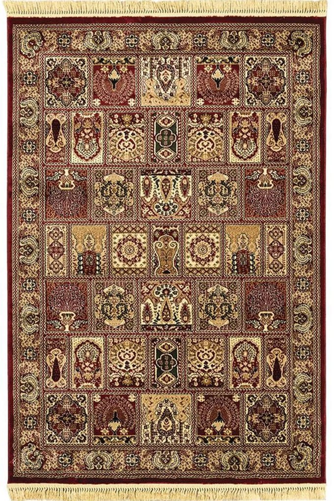 Σετ Χαλιά Κρεβατοκάμαρας 3Τμχ. Persia 6283 Burgundy Με Κρόσσι New Plan ΣΕΤ (2 67x140 &amp; 67x200) Heatset
