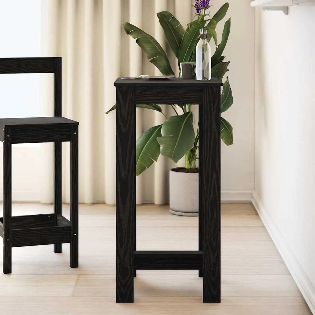 vidaXL Τραπέζι μπαρ Μαύρη Οξυά 51 x 50 x 103.5 εκ. Επεξεργασμένο ξύλο