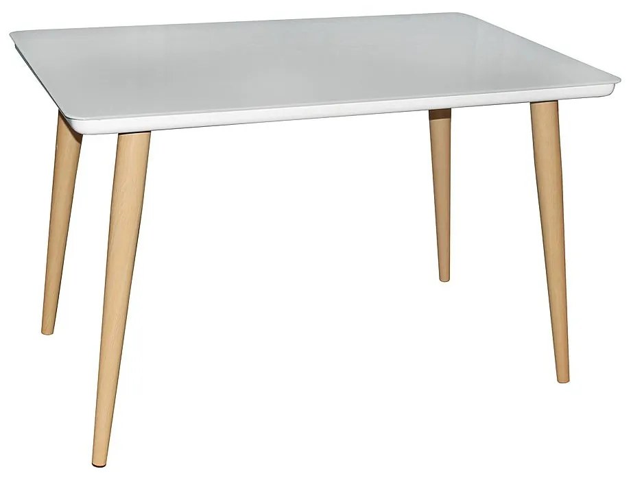 Τραπέζι UNION Φυσικό/Λευκό Μέταλλο/Γυαλί 120x70x75cm