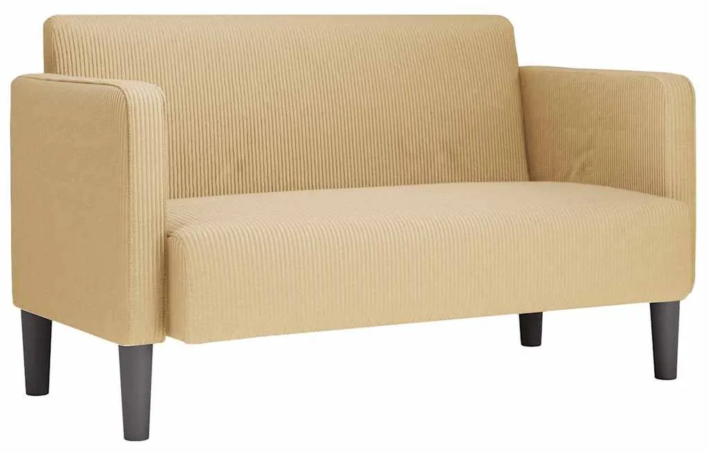 vidaXL Καναπές Loveseat Αν. Πράσινο Γκρι 109 εκ. ύφασμα Corduroy