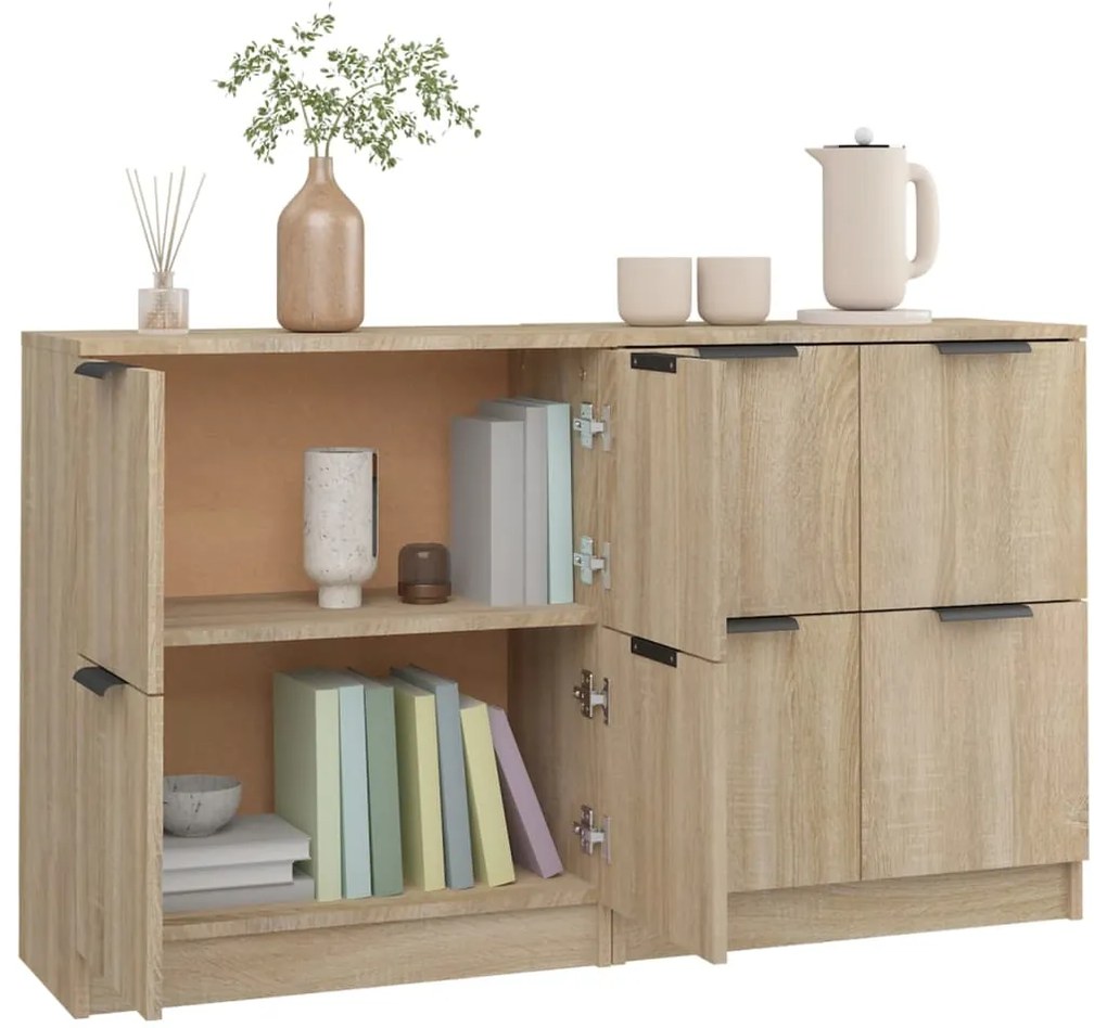 vidaXL Ντουλάπια 2 τεμ. Sonoma Δρυς 60x30x70 εκ. Επεξεργασμένο Ξύλο