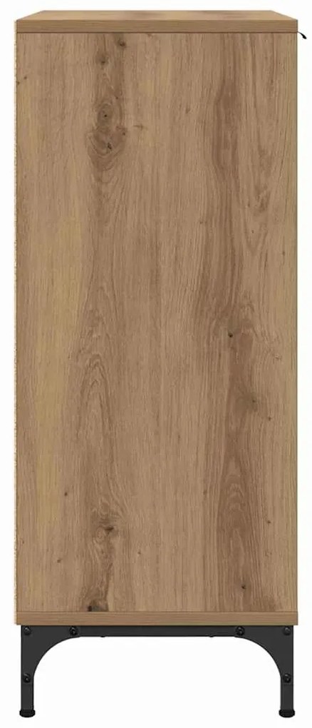 vidaXL Πλαϊνό γραφείο με συρτάρι artisan δρυς 89.5 x 33 x 82 εκ.