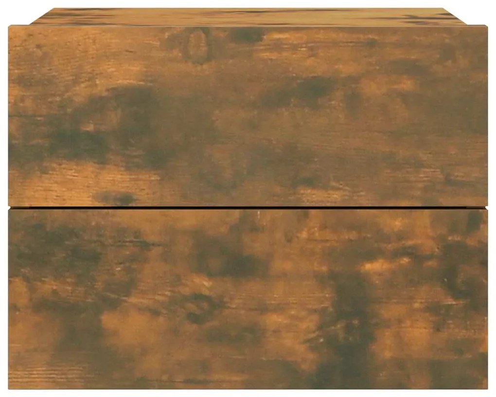 vidaXL Κομοδίνα 2 Τεμ. Καπνιστή Δρυς 40x30x30 εκ. από Επεξεργ. Ξύλο