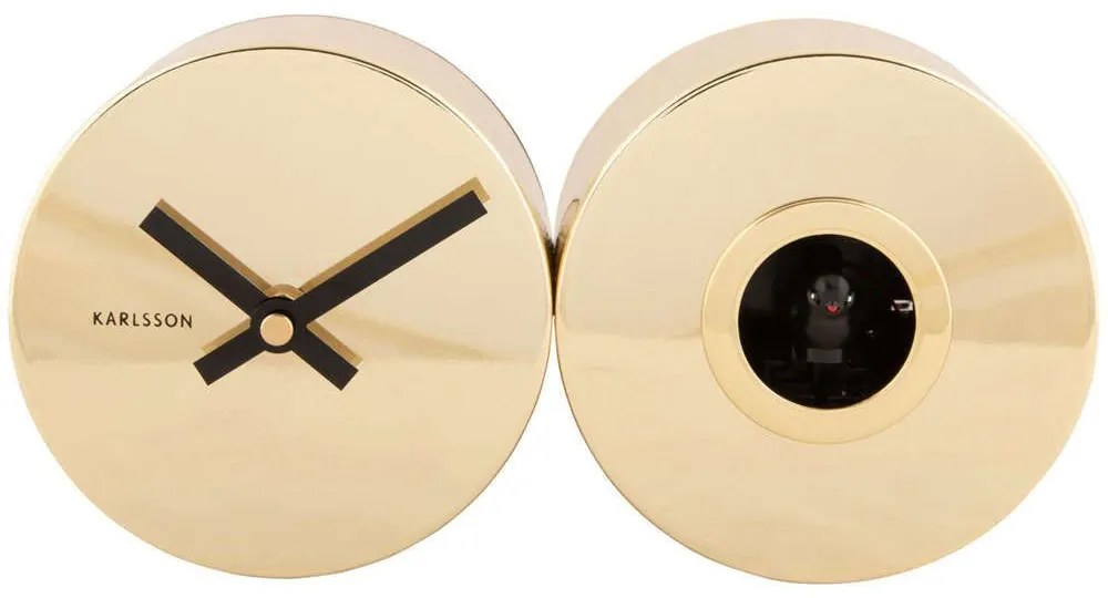Ρολόι Τοίχου Duo Cuckoo KA5789GD 24x7,5x12cm Gold Karlsson ABS