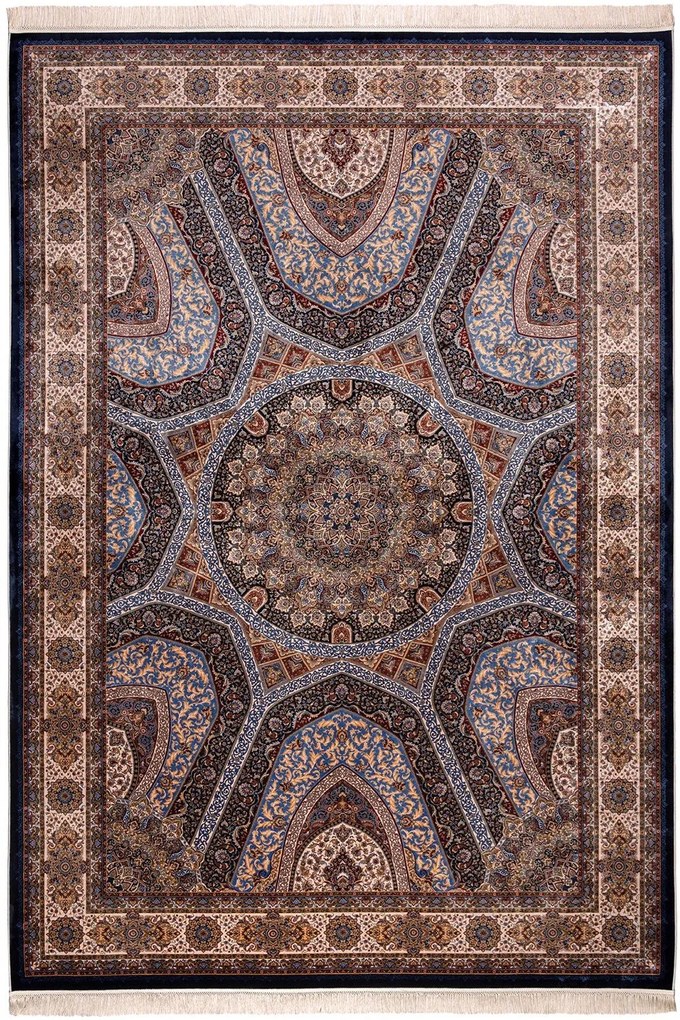 Χαλί Qum 32415 035 Blue-Multi Βιοκαρπέτ 160X220cm