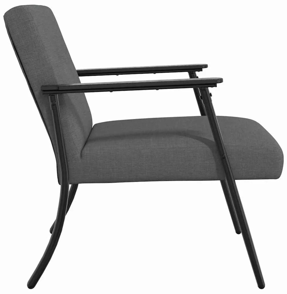 vidaXL Πολυθρόνα Σκούρο Γκρι 59 x 75 x 78 εκ ύφασμα