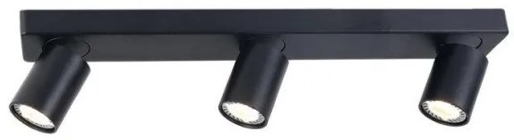 Σποτ Φωτιστικό Οροφής ELITIS 54Χ7Χ11CM Τρίφωτο GU10 ACA-RA303S54BK-Μαύρο RA303S54BK