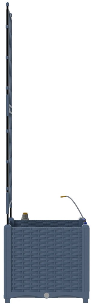 vidaXL Γλάστρες Κήπου 1 τεμ Καφασωτό Γκρι 40 x 40 x 142 cm Πλαστικό