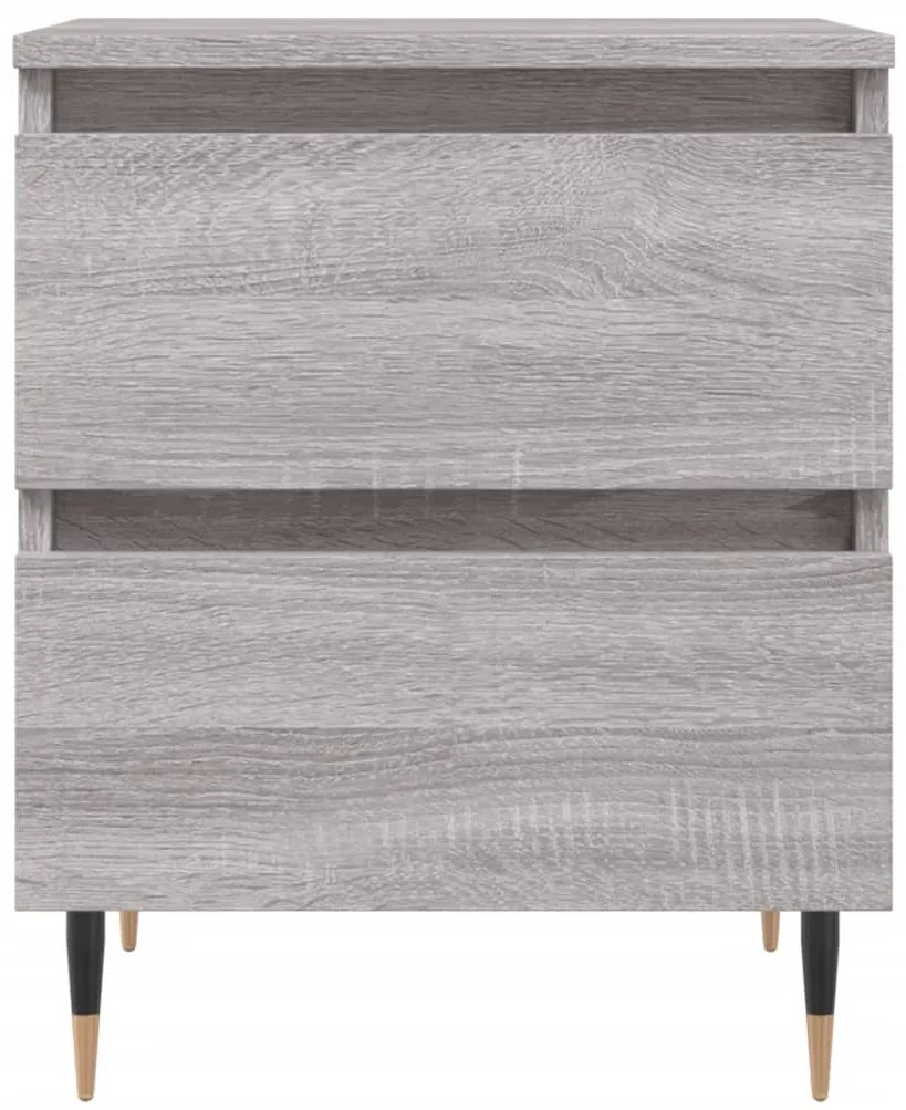 vidaXL Κομοδίνα 2 τεμ. Γκρι Sonoma 40x35x50 εκ. από Επεξεργασμένο Ξύλο