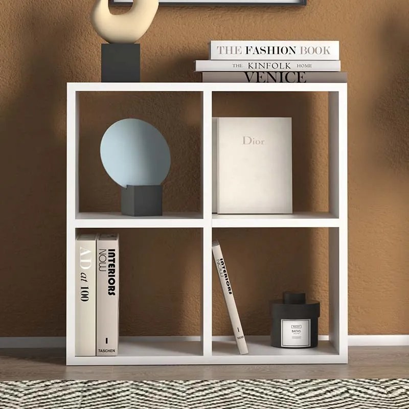 Βιβλιοθήκη Cube Megapap χρώμα λευκό 60x23x60εκ.