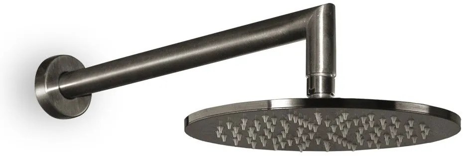 Στρογγυλή κεφαλή ντους με βραχίονα τοίχου Eurorama-Μauro-brushed