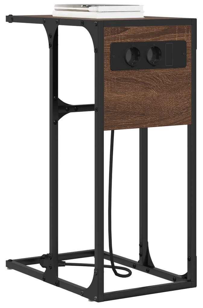 vidaXL Κομοδίνο Καφέ δρυς 41.5 x 26 x 60.5 εκ Επεξεργασμένο ξύλο