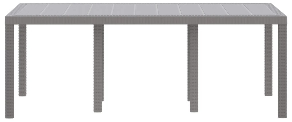 vidaXL Τραπεζάκι Κήπου Ανοιχτό Γκρι 200x100x73 εκ Πολλυ Ράτα