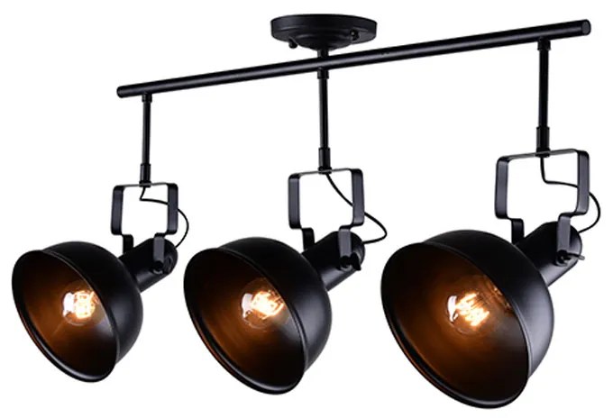 Σποτ Τρίφωτο Aca Riviera EG167073CB Black Matt
