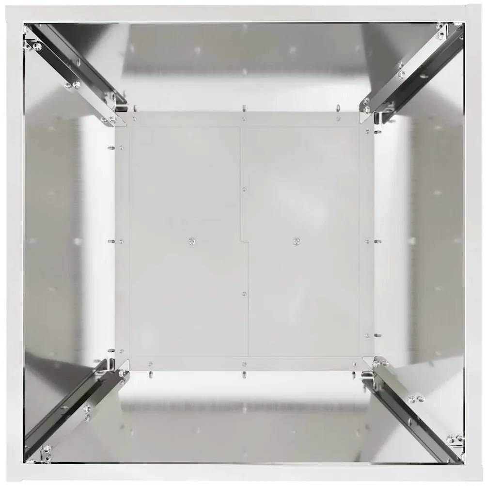 vidaXL Γλάστρος Πηλίου Κήπου με Κάτοχο 40x40x100 εκ. Γαλβανισμένο Ατσάλι