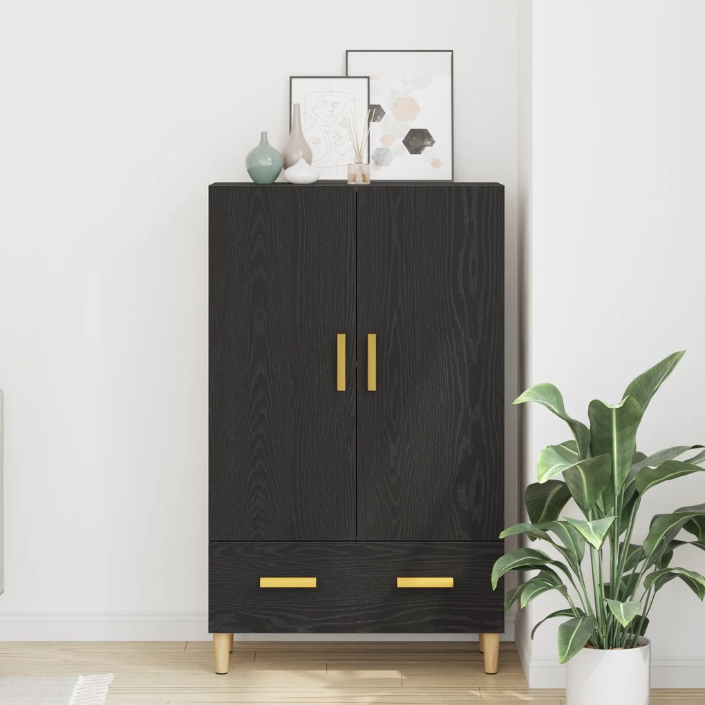 vidaXL Υψηλός ντουλάπι σε Μαύρη Δρυς, 70x31x115 εκ, Φτιαγμένο από Επεξεργασμένο Ξύλο