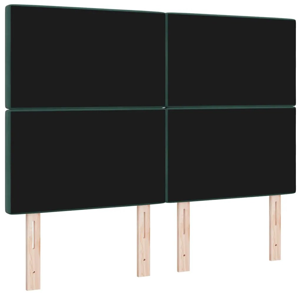 vidaXL Κεφαλάρι με κεφαλάρι Σκούρο Πράσινο 160 cm Τεχνητό Δέρμα