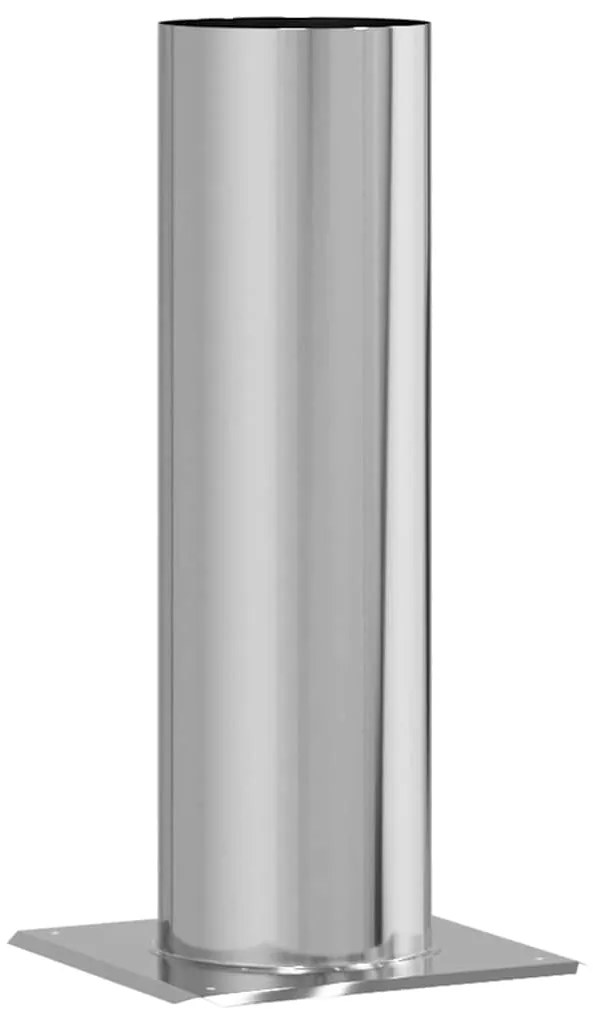 vidaXL Επέκταση Κεφαλής Καμινάδας Ασημί 26 x 26 x 50 εκ.