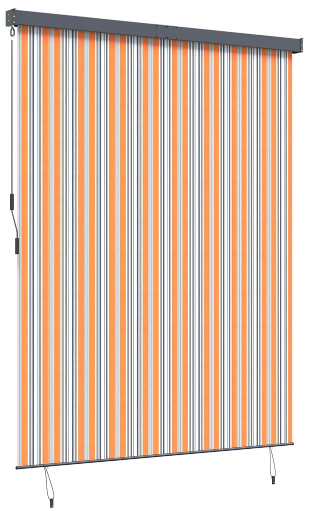 vidaXL Εξωτερικό ρολό Striped Κίτρινο και μπλε 200 x 250 εκ. ύφασμα