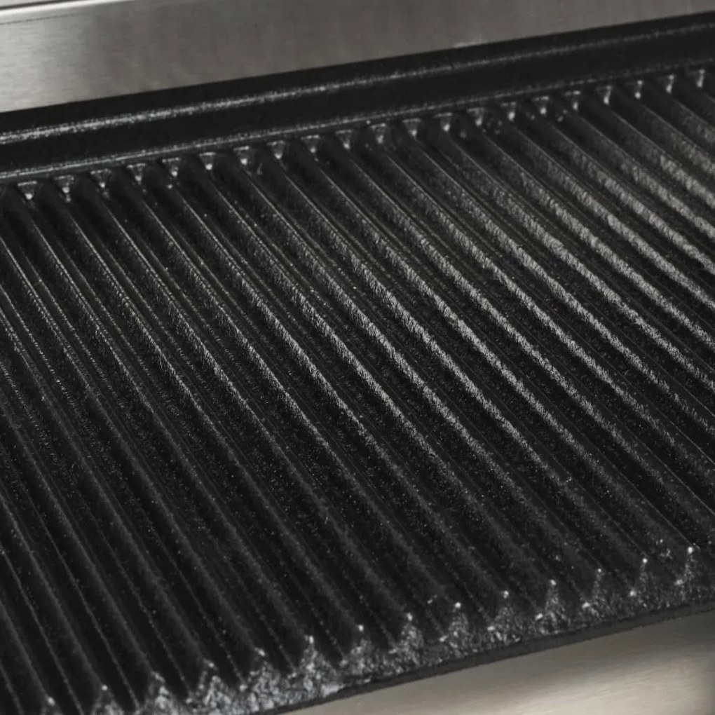 Τοστιέρα Ραβδωτή Panini 1800 W 31x30,5x20 εκ. Ανοξείδωτο Ατσάλι 50749