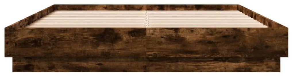 vidaXL Πλαίσιο Κρεβατιού Καπνιστή Δρυς 120x200 εκ. Επεξεργασμένο Ξύλο