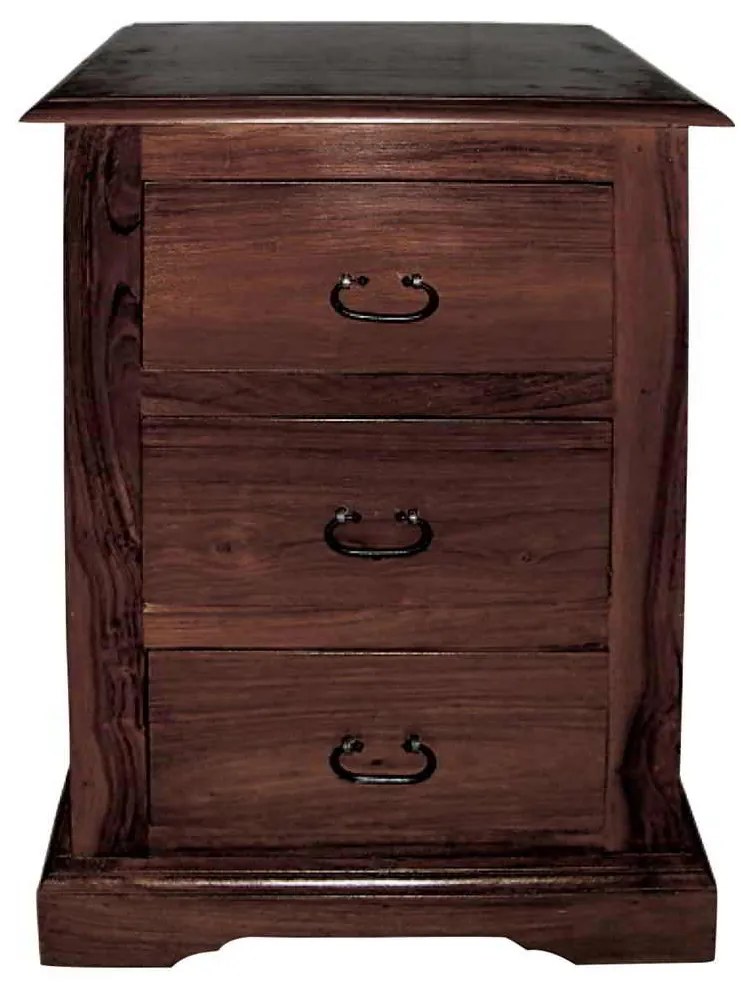 Κομοδίνο Mandore 45x35x70cm 3-Συρτ.Καρυδί