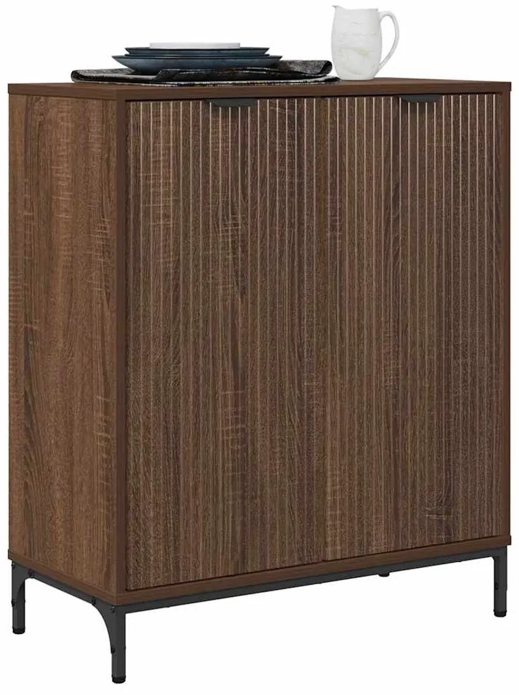 vidaXL Πλαϊνό γραφείο Καφέ δρυς 69.5 x 33 x 82 εκ. Επεξεργασμένο ξύλο