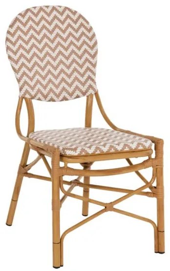 ΚΑΡΕΚΛΑ ΑΛΟΥΜΙΝΙΟΥ BAMBOO LOOK ΦΥΣΙΚΟ - ΛΕΥΚΟ HM5927.03 46x56x95Yεκ.