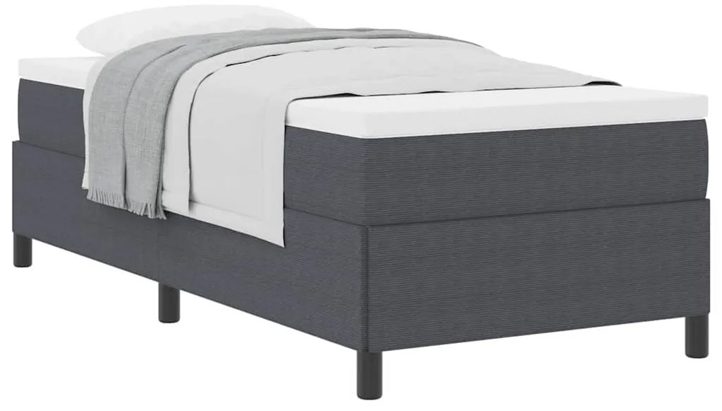 vidaXL Σκελετός Κρεβατιού Σκούρο γκρι 90 x 200 cm Βελούδο