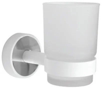 Karag Optimo-W 650199 Ποτηροθήκη Λευκό, Χρωμέ ABS plastic, Ανοξείδωτο ατσάλι, Γυαλί