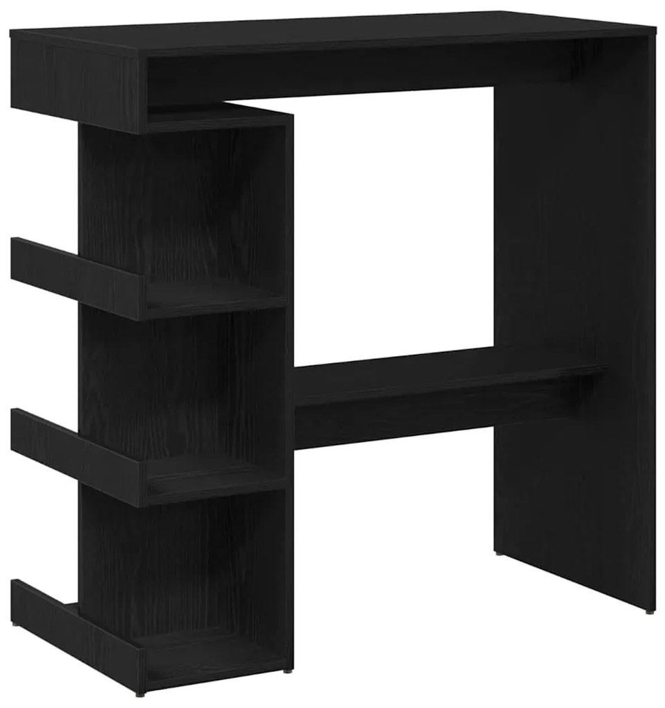 vidaXL Τραπέζι μπαρ Μαύρη δρυς 100 x 48 x 101.5 εκ. Επεξεργασμένο ξύλο