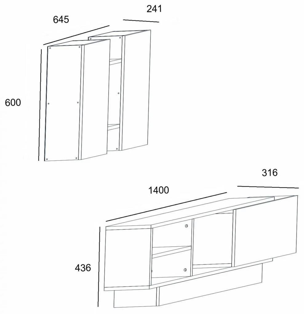 ΣΥΝΘΕΣΗ ΤΗΛΕΟΡΑΣΗΣ  ΦΥΣΙΚΟ ΑΝΘΡΑΚΙ 140x31,6x60Υ εκ.