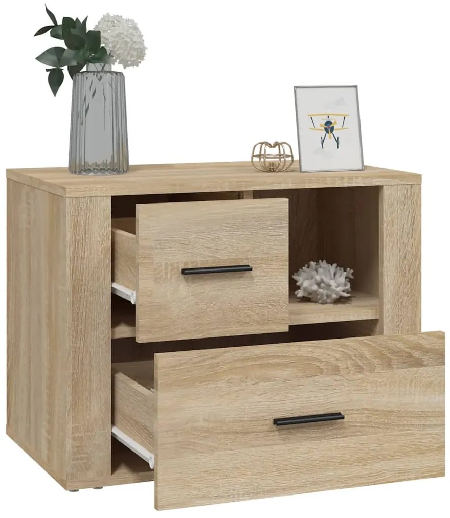 vidaXL Κομοδίνο Sonoma Δρυς 60 x 36 x 45 εκ. από Επεξεργασμένο Ξύλο