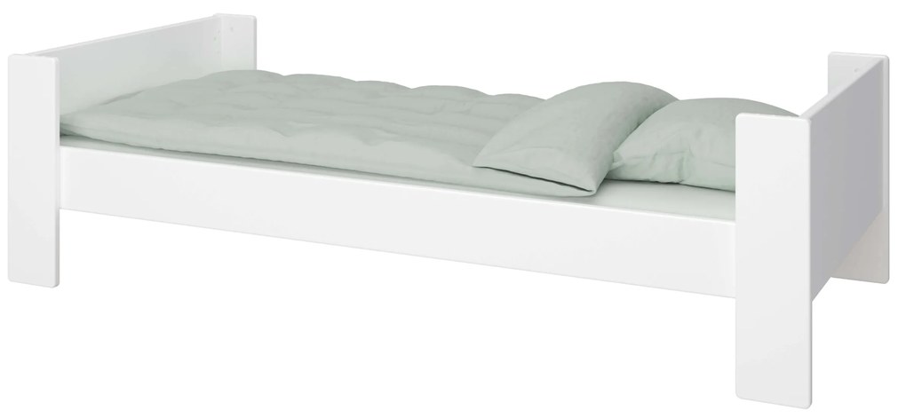 Μονό κρεβάτι 4KIDS σε MDF Λάκα (Έχτρα λευκό)